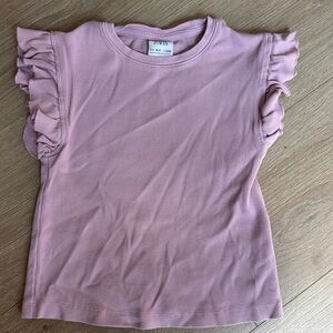 Zara Dusty Pink Ribbed Top